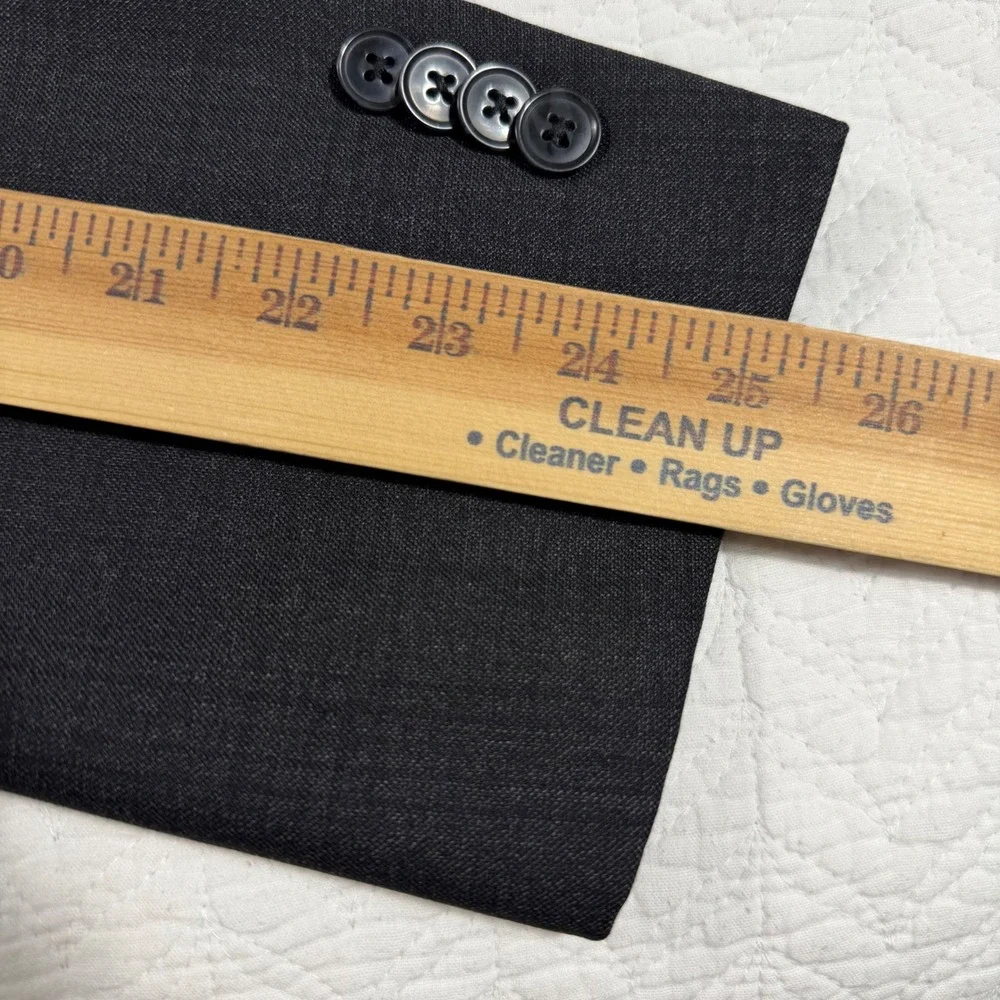VTG‎ Peter Millar Blazer Men 44R (Fit 40R) Charcoal Grey Quiet Luxury Wool Union